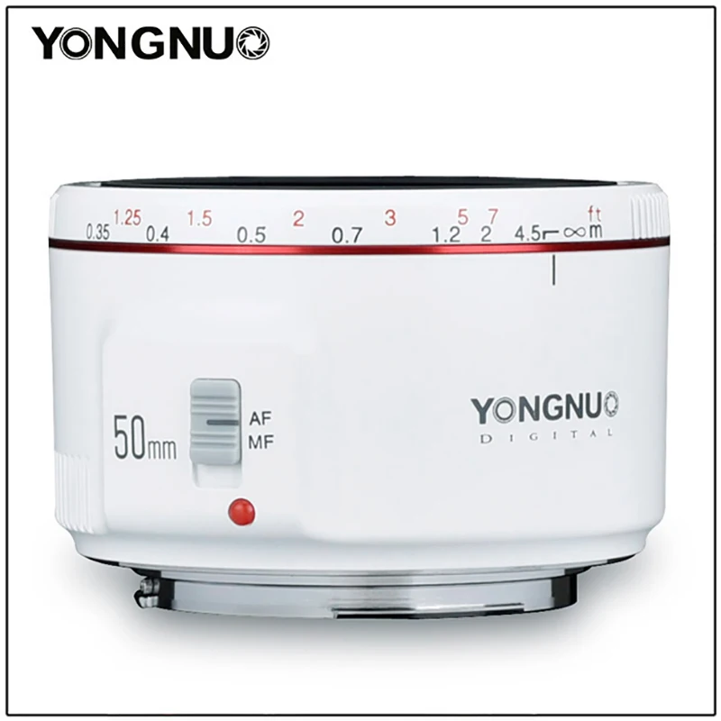 YONGNUO YN50mm F1.8 II عدسة الكاميرا فتحة كبيرة AF 50 مللي متر القياسية رئيس عدسة التركيز التلقائي EF حامل معدني لكاميرا كانون DSLR