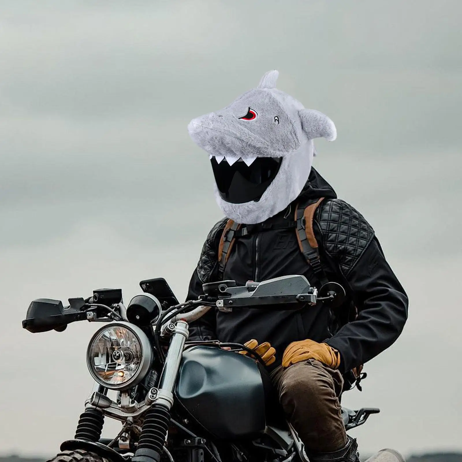 

Motorbike Helmet Cover Animal Helmet Covers Moto Gear Furry Portable Cute