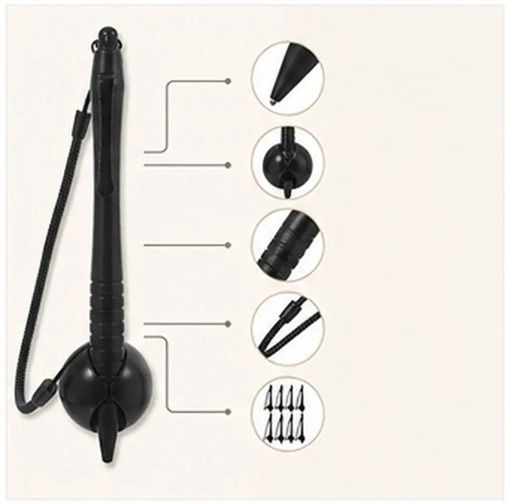 10Pcs Resistive Touch Pen Hard Tip Spring Rope Anti-Lost Stylus for Note-Taking Drawing Writing on Tablets Smartphones Resistive