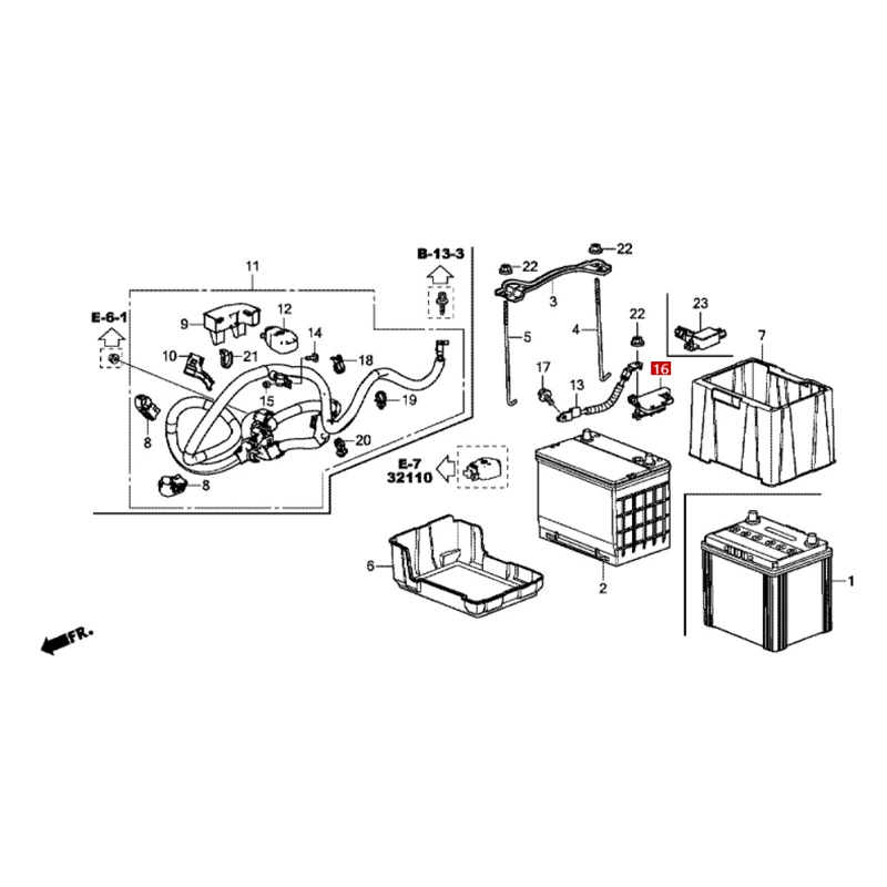 38920-T2A-A02 Suitable for Ho nd a Ac co rd Ac ur a Positive terminal connector of current sensor power-off module