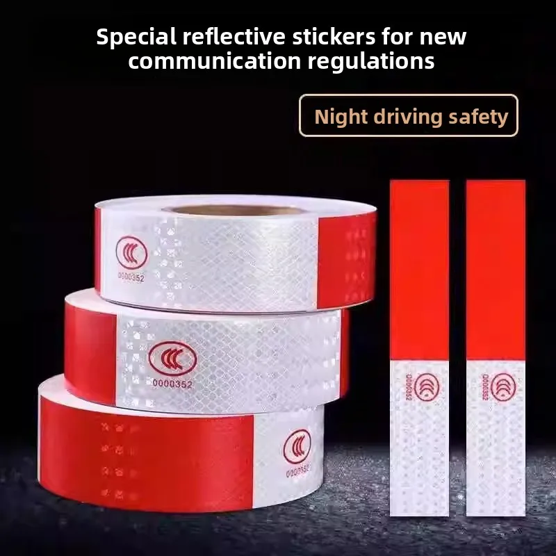 

Reflective Stickers for Truck Night Reflective Strips Annual Inspection Special-purpose Vehicle Body Anti Collision Stickers