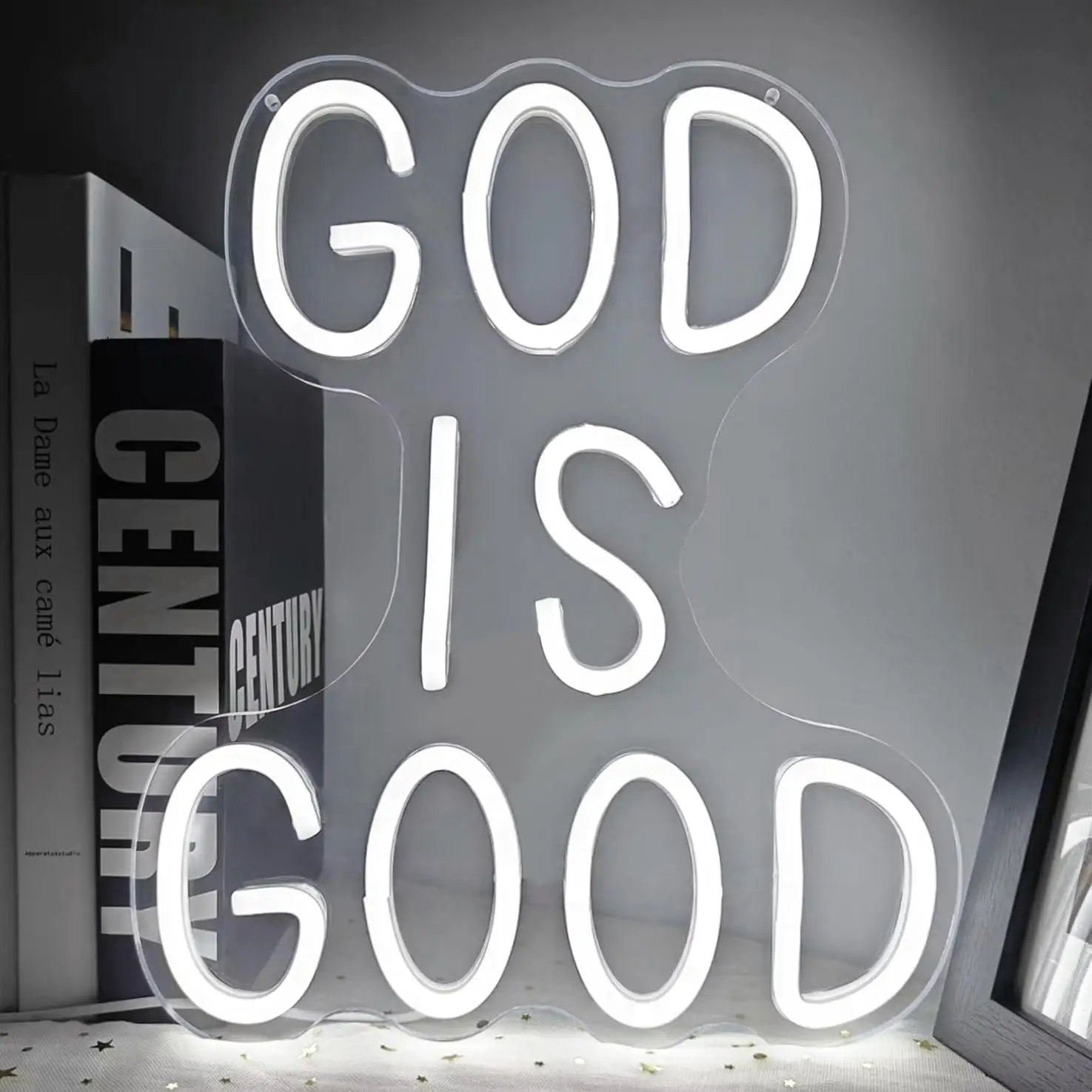 God is Good Neon Sign USB Dimmable LED Light for Home Bedroom Church Events Religious Aesthetic Decor Special Gifts Wall Lights