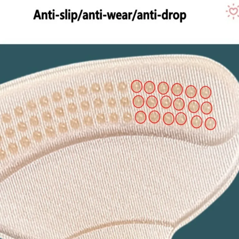 Antiwear Heel Stickers High-heeled Shoes Sandal Reduce Shoe Size Heel Pad Transparent Foot Care Cushion Flexible Shoe Inserts image 4