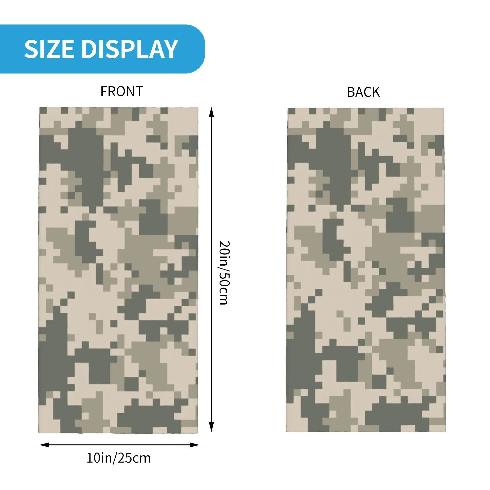 Blurry (5) Bandana Gaiter Club Digital Camouflage Face Scarf   Multi-use  Unisex Winter  Neckerchief