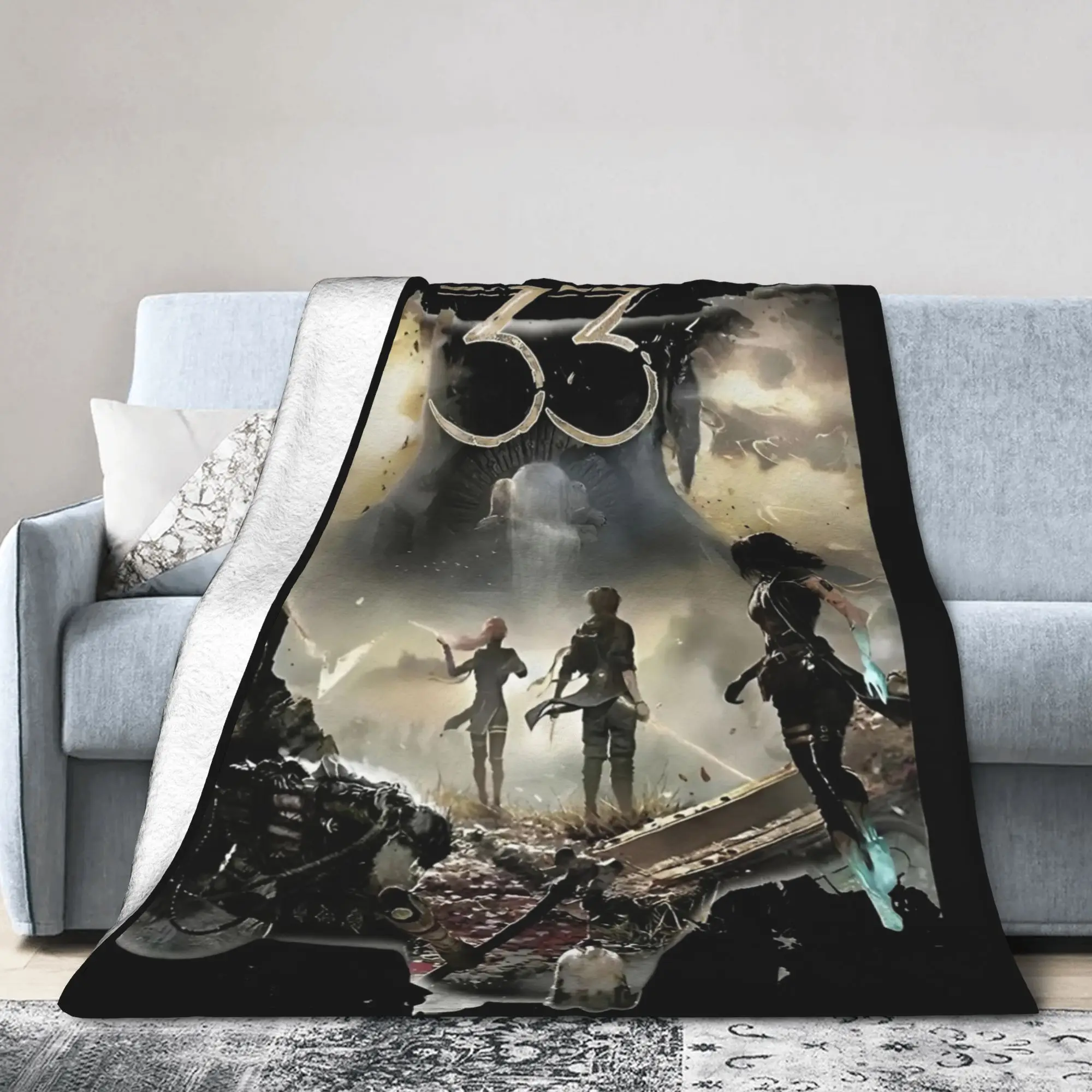 Clair Obscur Expedition 33 Gamer Vintage 90s  Stuff Blankets Super Soft Velvet  Throw Blanket Cozy Rug Piece