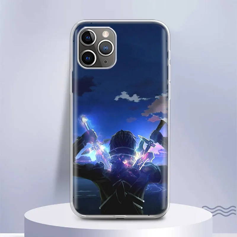 Sword Art Online Kirito Asuna Soft Silicone Phone Case For Apple iPhone 11 14 15 16 Pro 12 13 Mini XR X XS Max 7 Plus 8 + Fundas