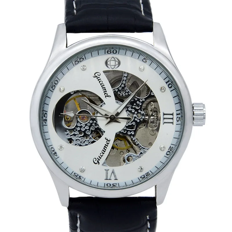 

Men’s *Skeleton Automatic Mechanical Watch Transparent Dial Luxury Fashion Wristwatch