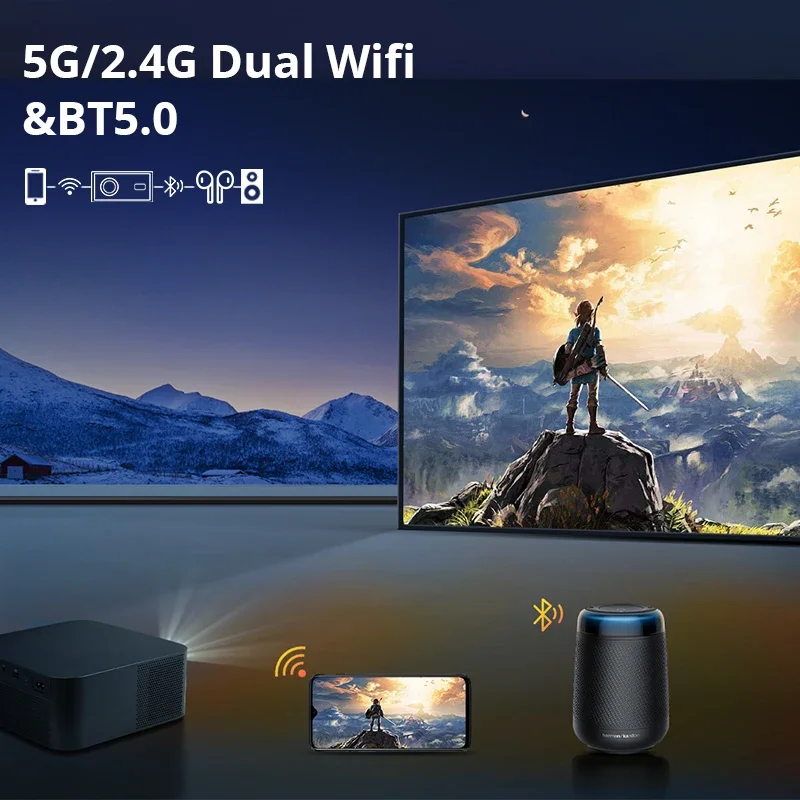 L016AN Smart WIFI Telefon Projektor HD 1080P Heimkino Video 4K Proyector Lcd Led Tragbare Kino Büro Projektor fabrik