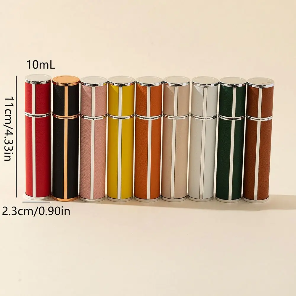 10ml PU Leather Perfume Refill Bottle Portable Mini Refillable Spray Jar Scent Pump Empty Cosmetic Container Atomizer for Travel