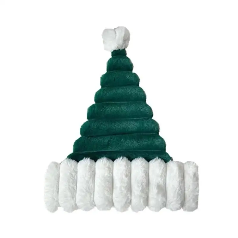 

39BD Long Caps Christmas Santa Hats with White Brim for Christmas Party New Year