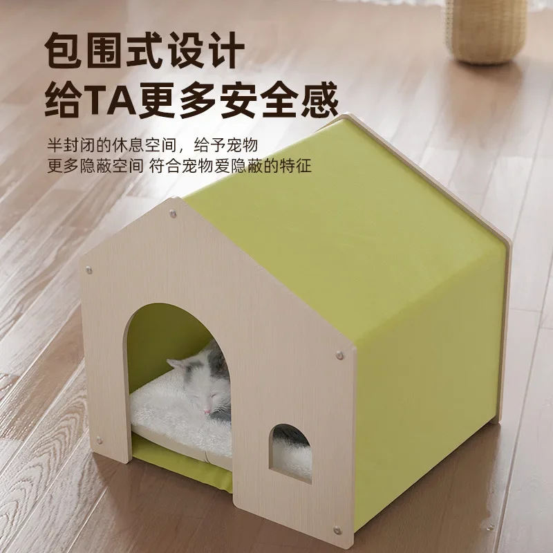 Factory straight hair, high-grade wooden cat litter, kennel, delivery room, universal in all seasons, environmentally friendly