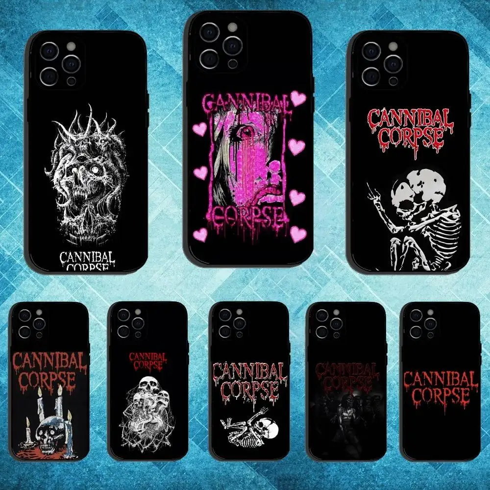 

Cannibal C-Corpse Rock Band Phone Case For iPhone17,16,15,14,13,12,11 Plus,Pro Max Soft Black Cover