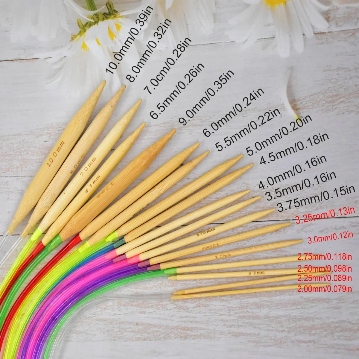 18Pcs/Set Circular Knitting Needles Bamboo Crochet