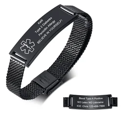 Personaliseer Namen Armbanden Voor Mannen, Op Maat Gemaakte Gegraveerde Roestvrijstalen Id-Armbanden, Aangepaste Liefde Cadeau Pols Voor Vader Echtgenoot Zoon