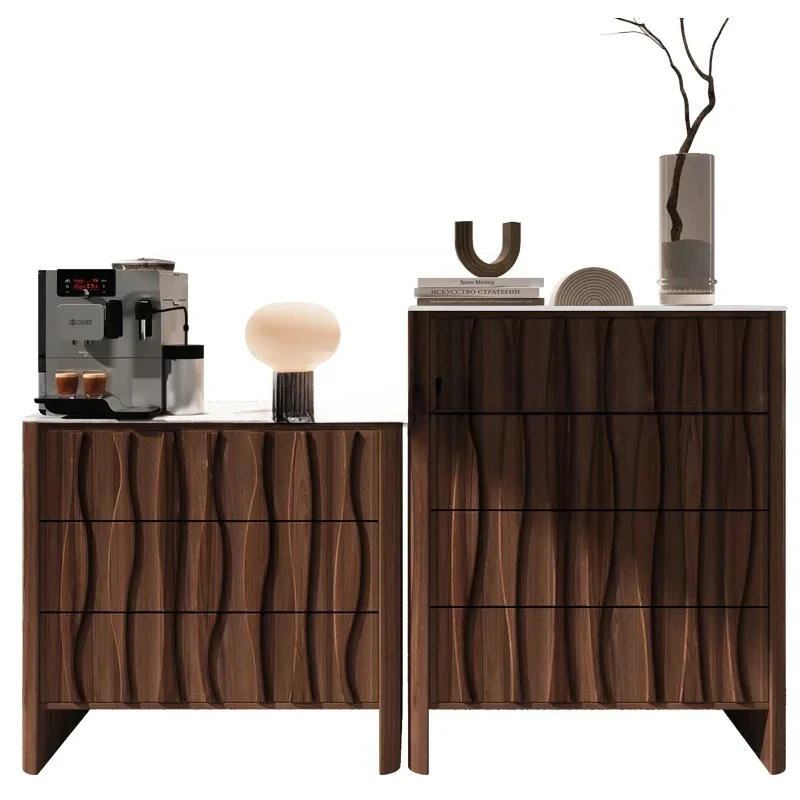 

Solid wood four-chest cabinet Italian minimalist living room bedroom storage dining side cabinet