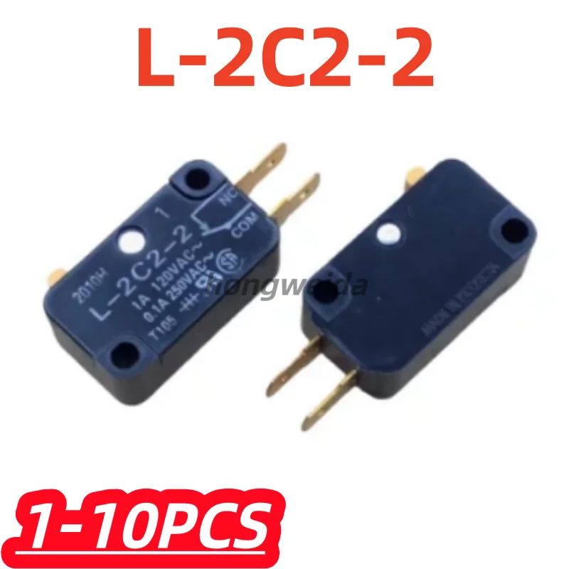 1-10Pcs/lot 100% New L-2C2-2 Micro Switch Limit Switch 1A 120VAC Normally Closed Line 2-Pin