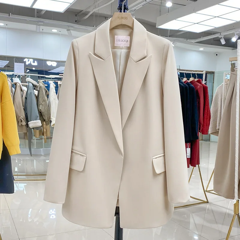 Women's work clothes in small suits look thin and solid color 2023 autumn new Korean style suit coat British style suit