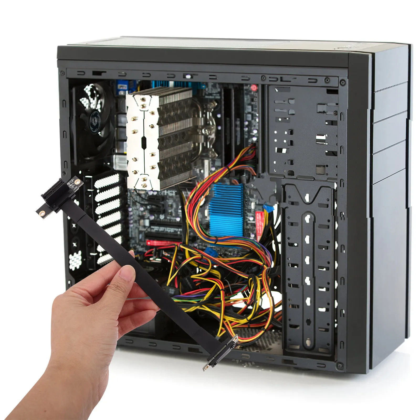 

Pci-E 3.0 Extender Riser Cable 20Cm Pcie 1X Reliable High Speed Extension Cable for Graphic Card Computer Part