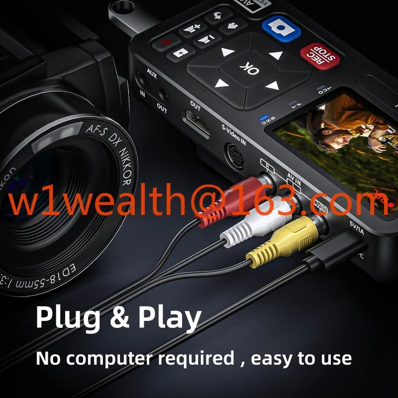 Suitable for 230A Mini Size Independent Endoscope Switchable Recorder S-Video RCA Camera Capture Box VHS Recorder