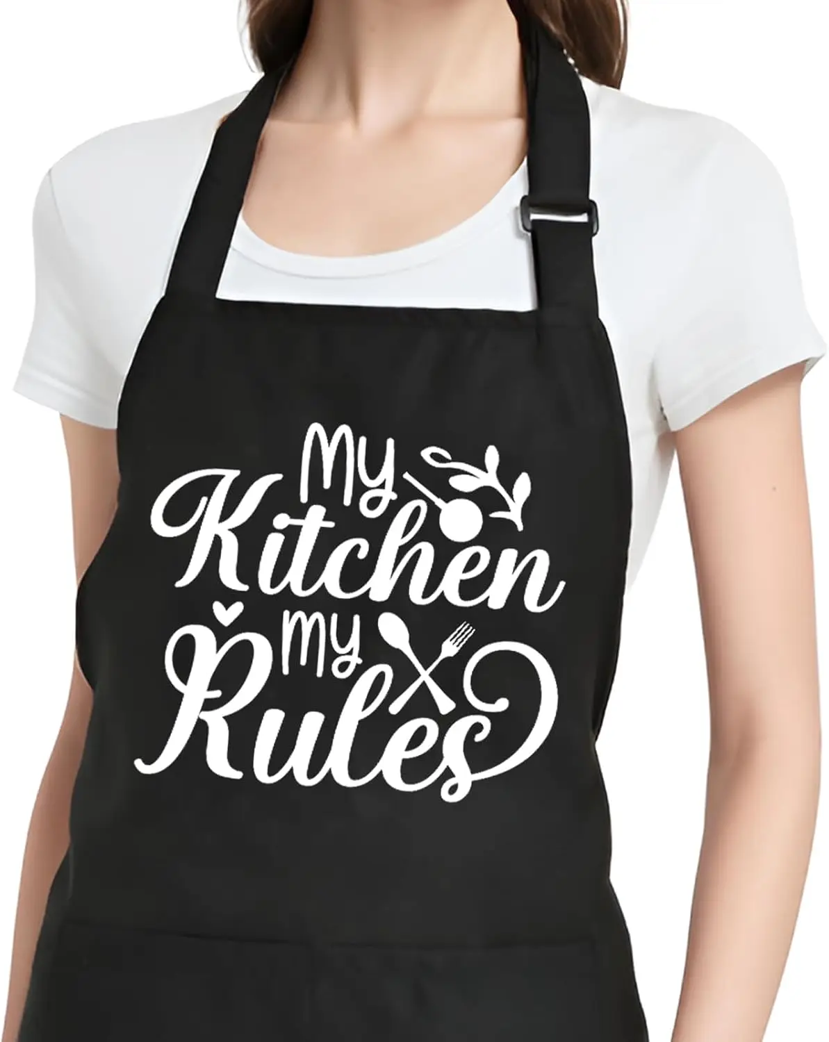 

Funny Kitchen Aprons for Women with Pockets, Chef Aprons for Bakers, Birthday Gifts