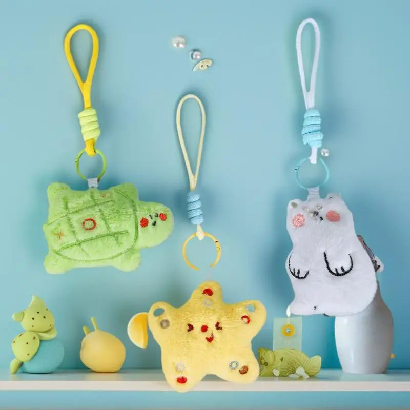

Loveable Aquatic Life Soft Toy Keyring Pendant Lanyard Backpack Charm Mascot Gift for Kids