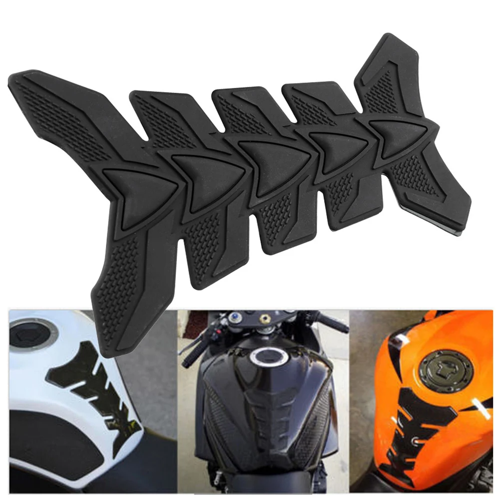 Rubber Fish Bone Sticker for 3D Motorcycle Gel Oil Gas Fuel Tank Pad Protectors Sticker Decal Universal decor