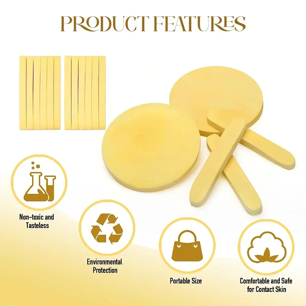 

Cleaning Sponge Natural wood pulp Compression Face Wash Sponge Cleansing Sponges PVA Compression Strips Makeup Wipes Reusable