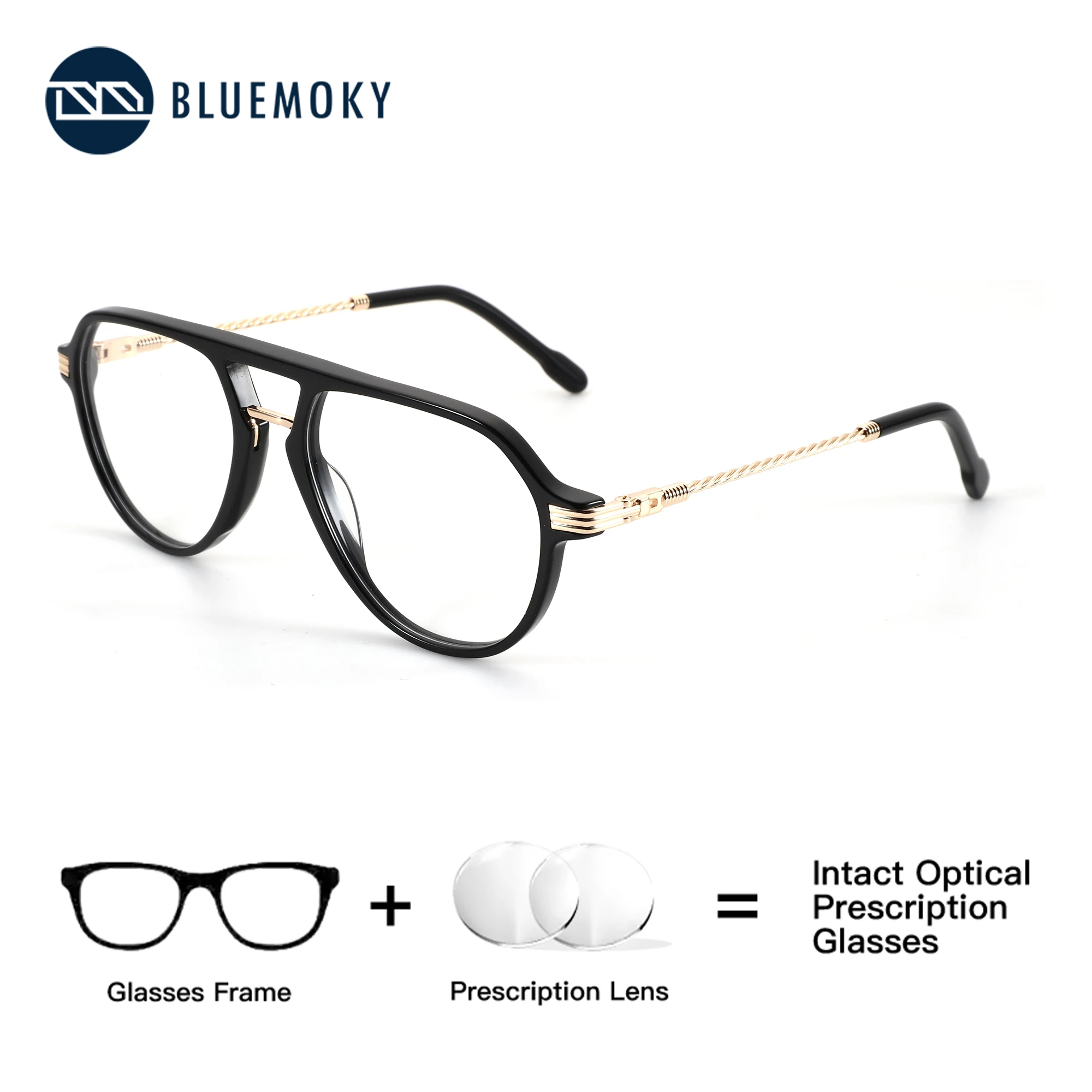 

Очки BLUEMOKY Pilot с диоптриями, фотохромные, из ацетата, с защитой от синего света, с минусовыми диоптриями, прогрессивные, для мужчин