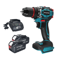PATUOPRO 10MM Brushless Electric Drill 2-Speed Cordless Screwdriver Dril Handheld Power Woodworking Tools For Makita 18V Battery