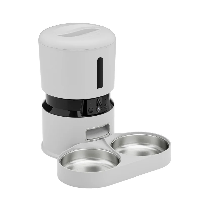

STLF 4L Dual Bowl Automatic Pet Feeder with Double and Wifi Plastic Dispenser and Dual Power Supply for Dog Owners
