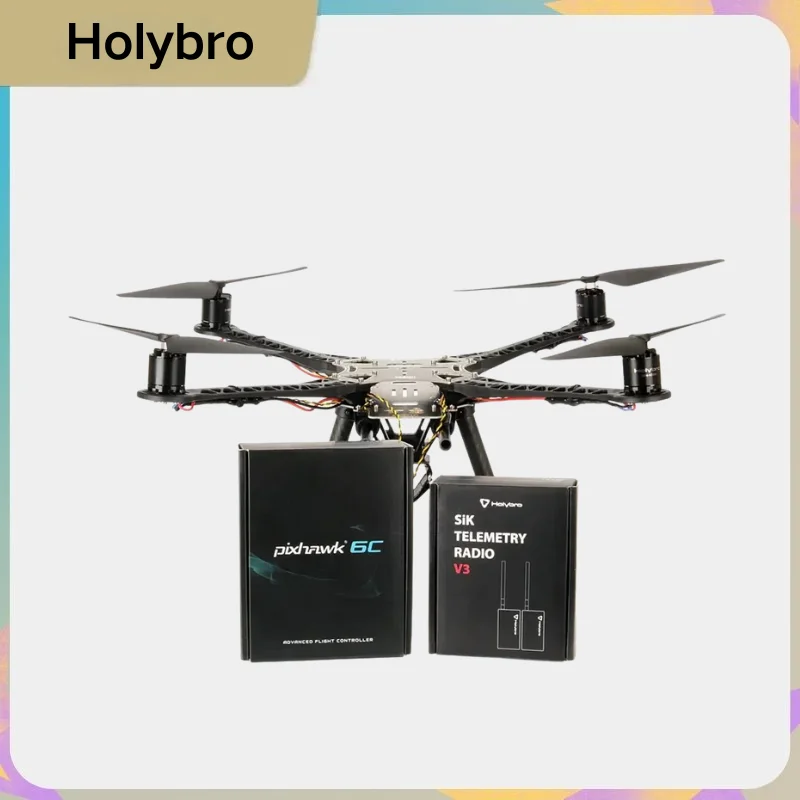 

Комплект для разработки Holybro S500 V2 с полетным контроллером Pixhawk 6C, радиомодулем SiK 915/433 МГц V3 / комплект ARF для дронов и БПЛА