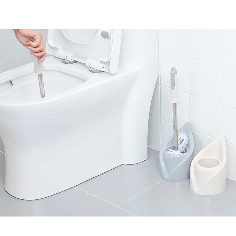 

Toilet Brush Set Long Handle Double Head Stain Removal Cleaning Brush Bathroom Scraper Smooth Grip Home Hotel Use