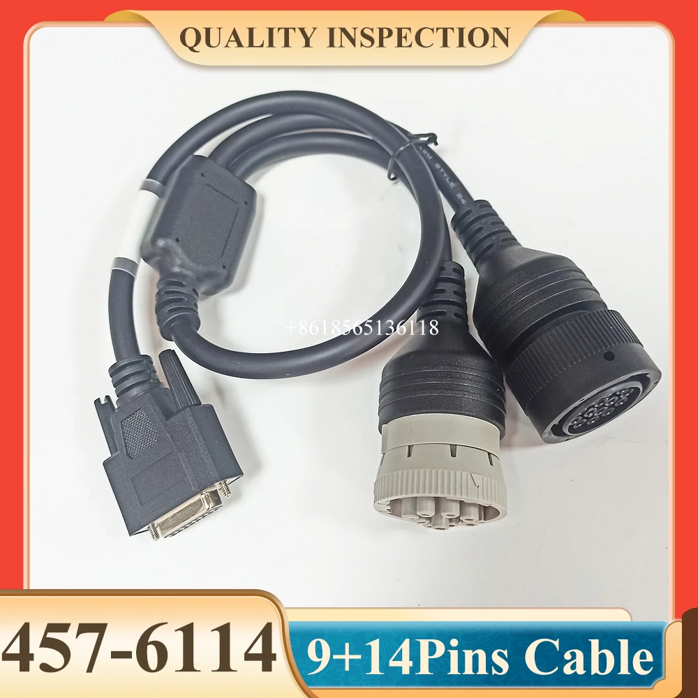 9+14Pin Ethernet Connection Cables 457-6114 4576114 for CAT ET4 Communication Adapter 478-0235 Diagnostic Tool Cable