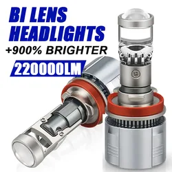 2x H7 H4 H11 LHD LED Headlight Mini Lens Projector 120W 12000LM 9005/9006 Auto High Low Beams Canbus Bulb For Car/Motor 12V Pack