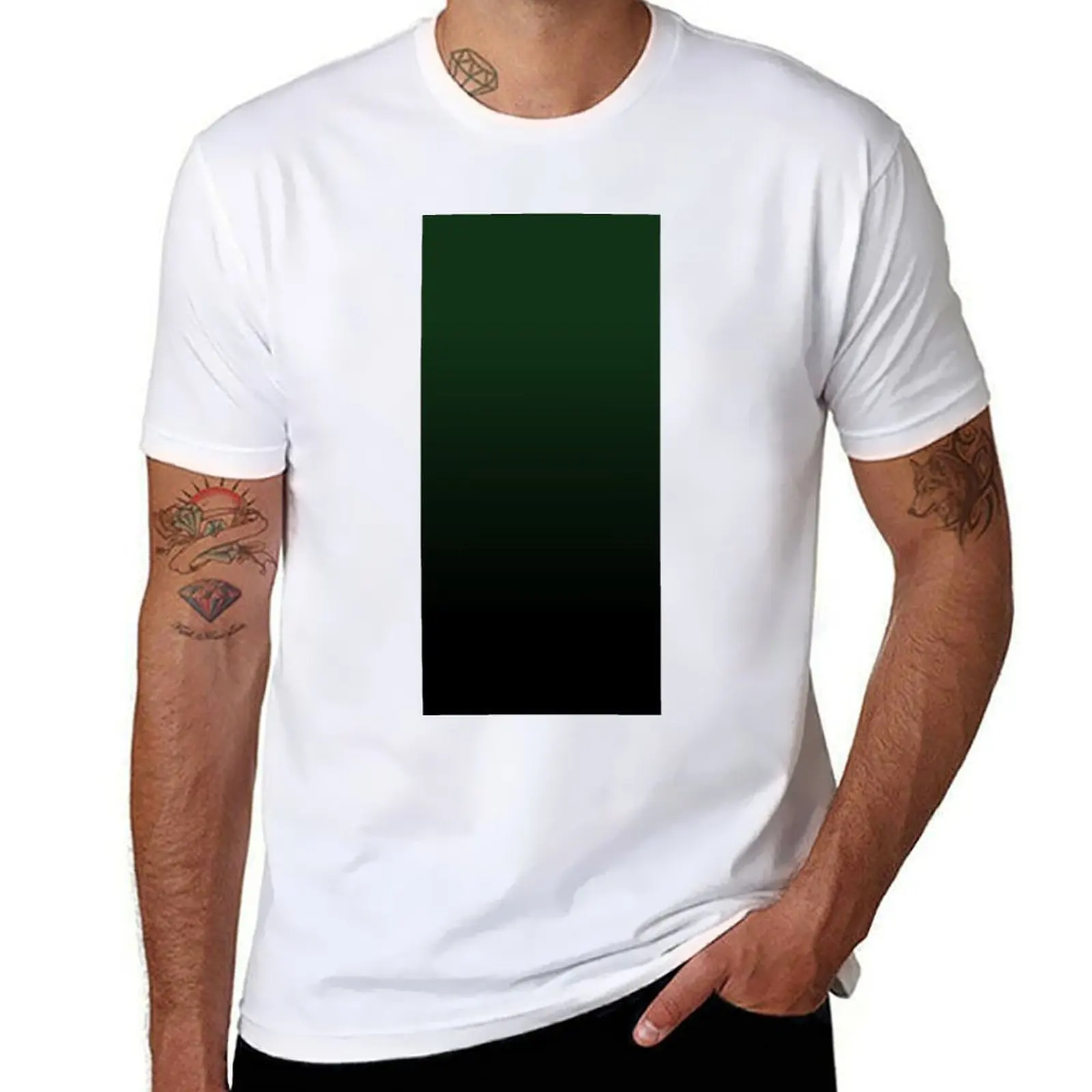 

Black And Green Aesthetic Ombre T-Shirt t shirts for man graphic vintage printed t shirts for man cotton t shirt man T-Shirt