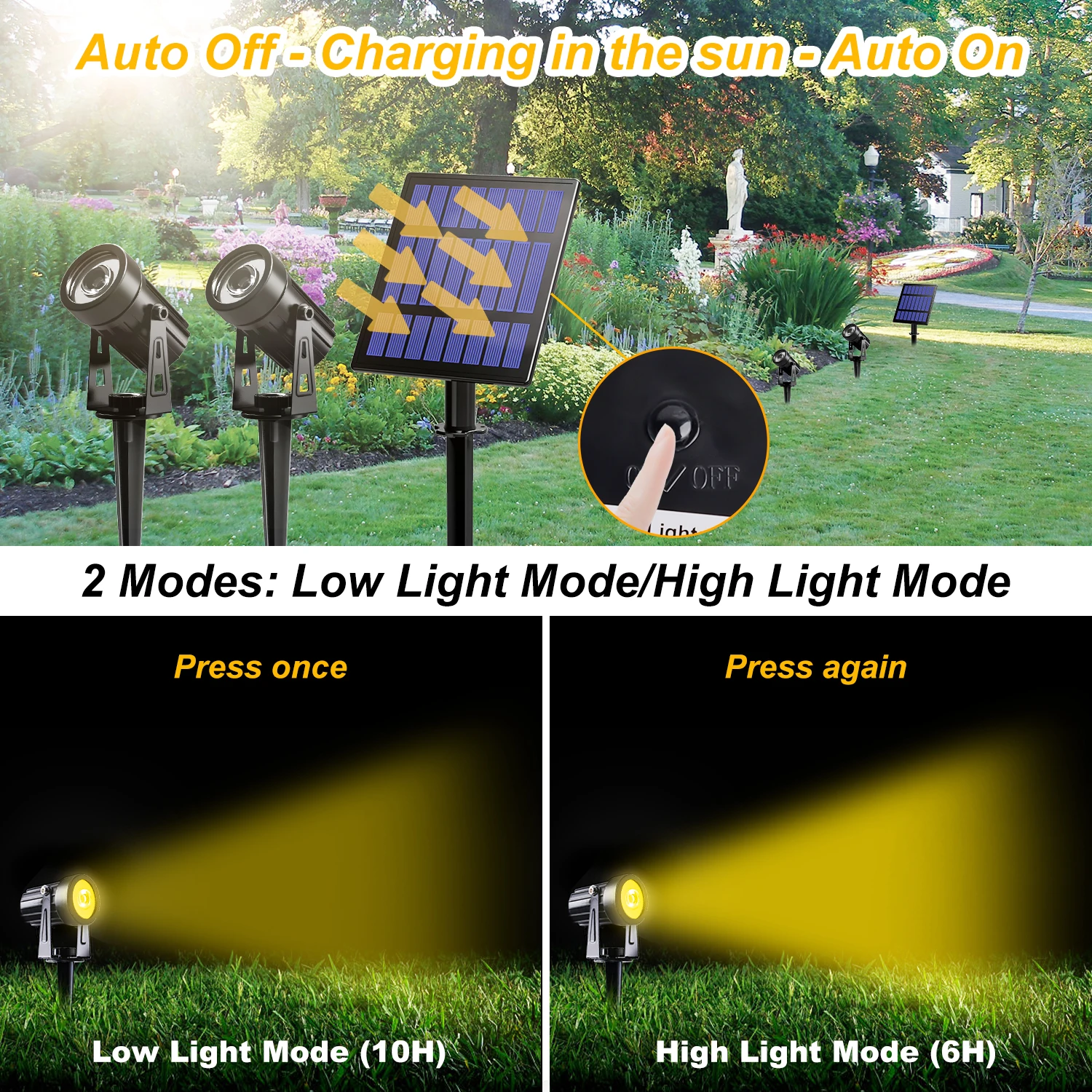 2PCS Solar Outdoor Light House Garden Decoaration Spotlight for Tree Solar Powered Landscape Wall Green Warm Light LED Lamp