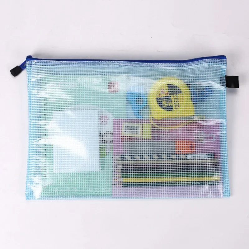 10pcs/set File Bag A4 A5 Document Storage Bag Waterproof Zipper Pouch File Folders Colorful File Organizers