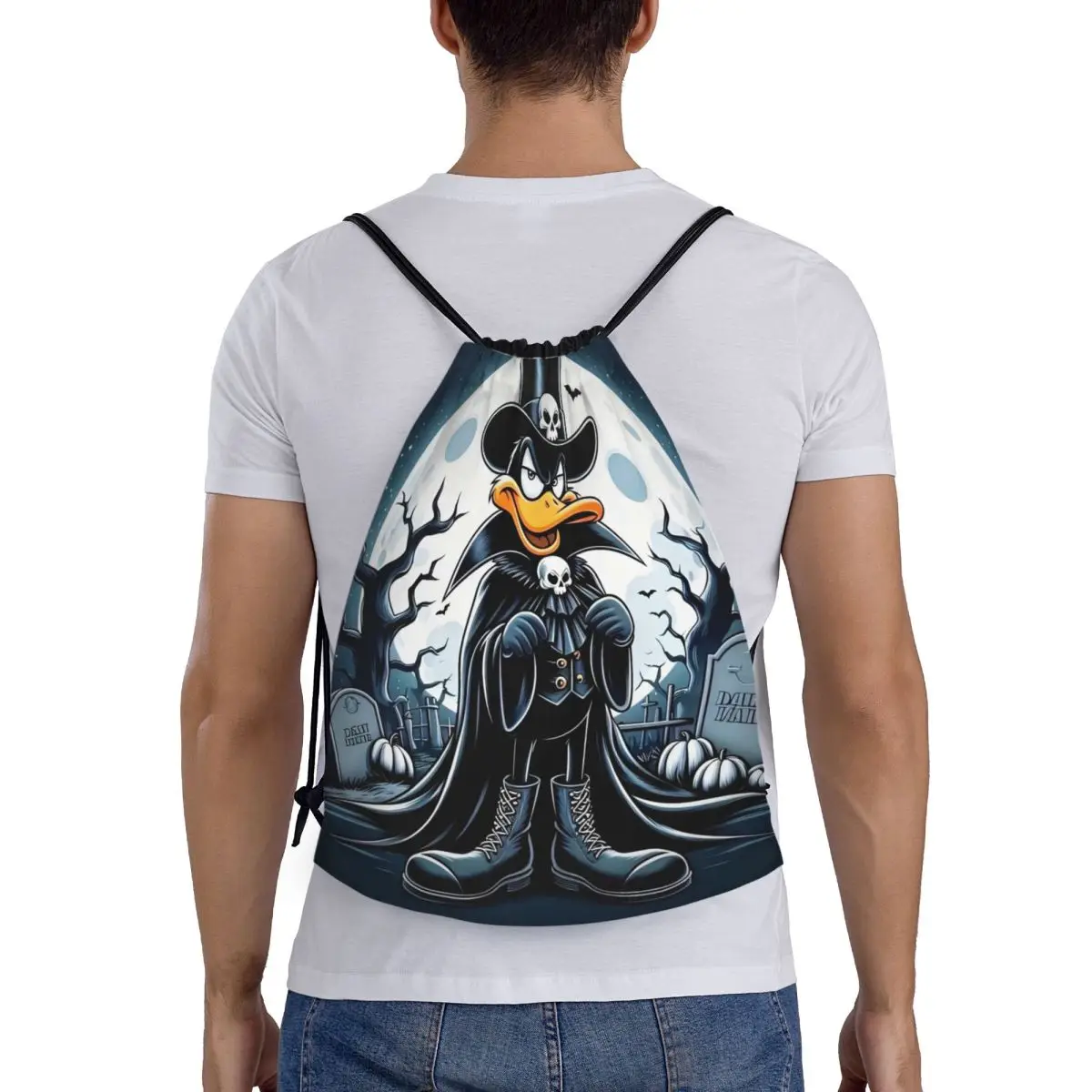 مخصص أنيمي دافي داك الرباط على ظهره الرياضة حقيبة قاعة رياضة للنساء الرجال مضحك الكرتون Kawaii التدريب كيس #5