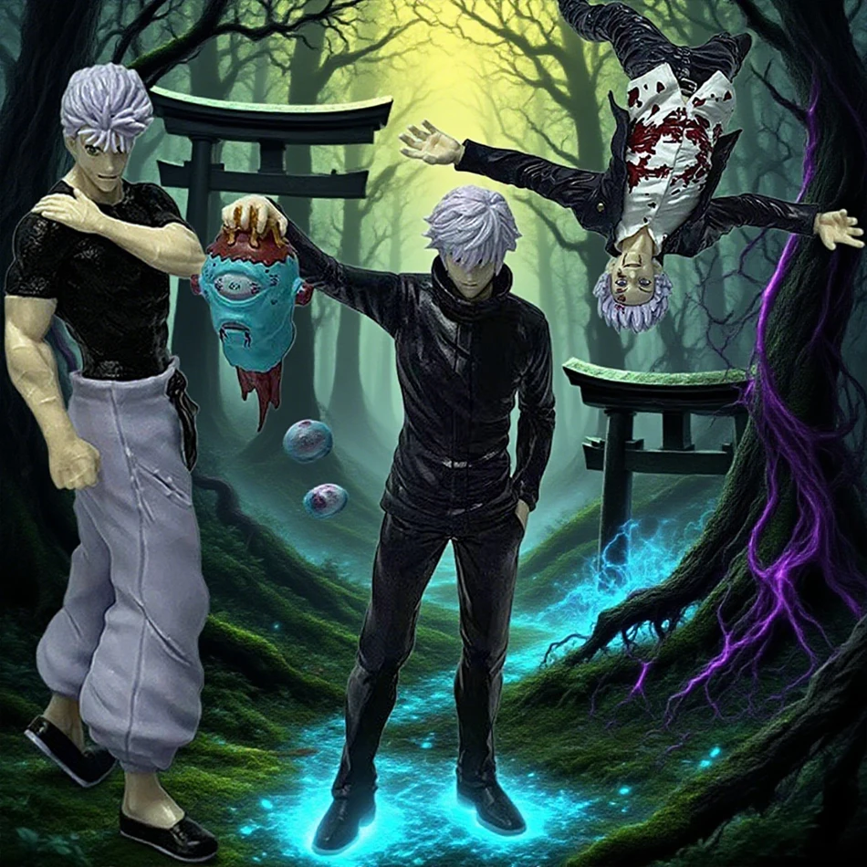 

20 см аниме дзюдзюцу кайсен Годзё Фусигуро Мегуми фигурка три модели игрушки подарочная коллекция украшения ПВХ