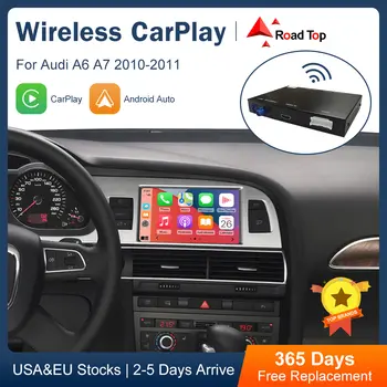 適用於Audi A6 C6 A7 C7 2010-2011 年款和 Q7 2010-2015 年款的無線 Android Auto 接口,支援 CarPlay、AirPlay、MirrorLink 和 CarPlay。 10 最佳銷售 奧迪 A6 C6 CarPlay - №4