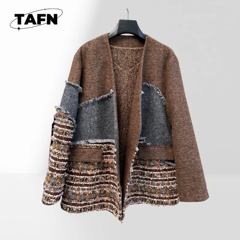 

Кашемировый кардиган премиум-класса — шикарный и уютный в стиле ретро для повседневного использования и уютный теплый образ для повседневной носки AI1577