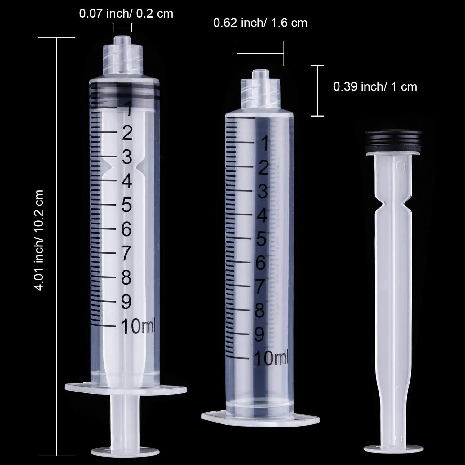 5/10/20Pcs 10ml Disposable Luer Lock Syringe Sterile Individually Wrapped for Craft Pet Feeding Oil Glue Applicator