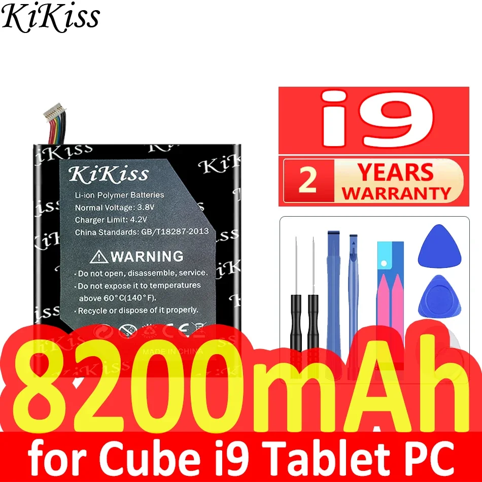 

8200mAh KiKiss Powerful Battery 2877167 (10nine) for Cube i9 2877167 W 10Lines + Plug Tablet Bateria