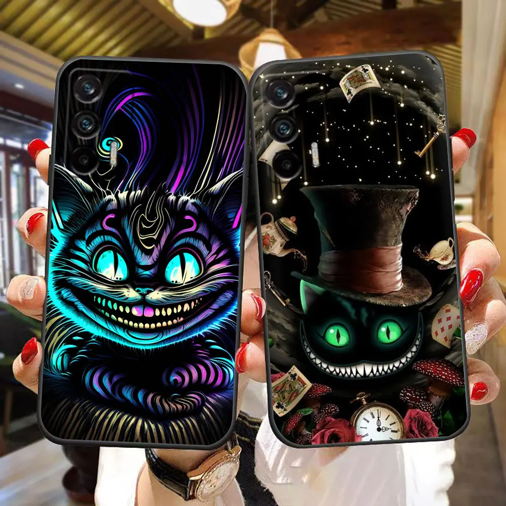 

Alice in Wonderland Cheshire Cat Custom Phone Case For Realme C75 C65 C63 C55 C53 C35 C33 C30 C21 C20 C15 C11 GT NARZO 50 Case