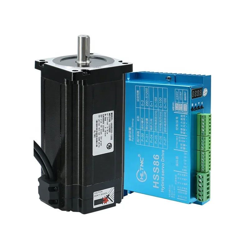 Nema34 Closed Loop Stepper motor 4.5Nm 8.5Nm 12Nm D=14mm Nema 34 Hybrid Stepper Servo Motor with drive 4.2A 48v HSS86 CNC