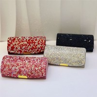 Glass Rhinestone Ring Storage Bag Bling Jewelry Collection Handmade Mosaic Cross Stitch Inner Soft Fabric Sparkling Women Staff