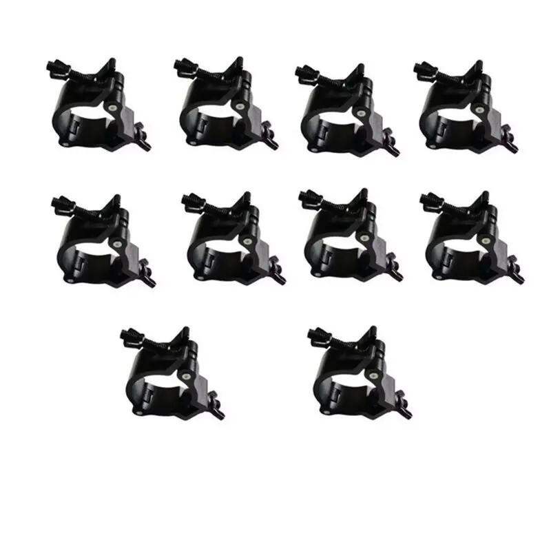 N96R Hanging Hooks For String Lights Projector Par Lights-10Pcs Black Truss Clamps Heavy Duty Light Hooks Stage Lighting