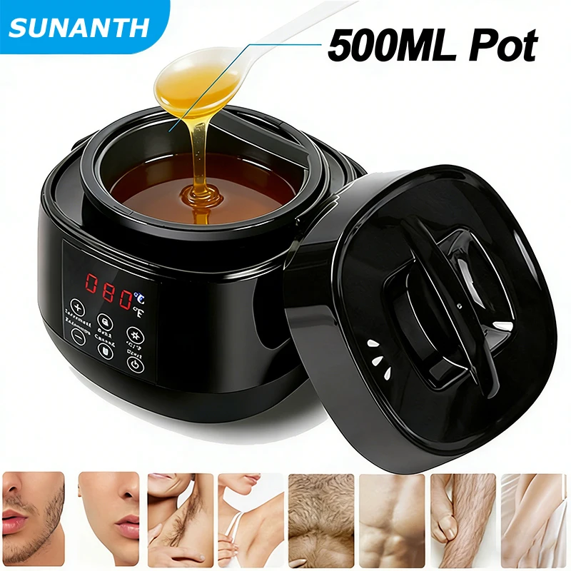 

Новинка 2026: Воскоплавитель для депиляции 500 мл, аппарат для удаления волос, SPA-эпилятор для тела, воскоплавитель для парафина с ЖК-дисплеем температуры / для восковых гранул