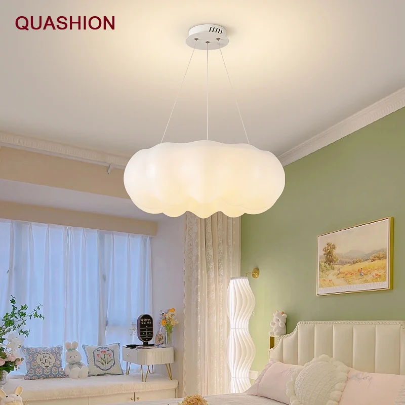 

Pumpkin Cloud Pendant Light Bedroom Chandelier Nordic Modern Warm Cartoon Kid Ceiling Lamp For Boys And Girls Children's Room