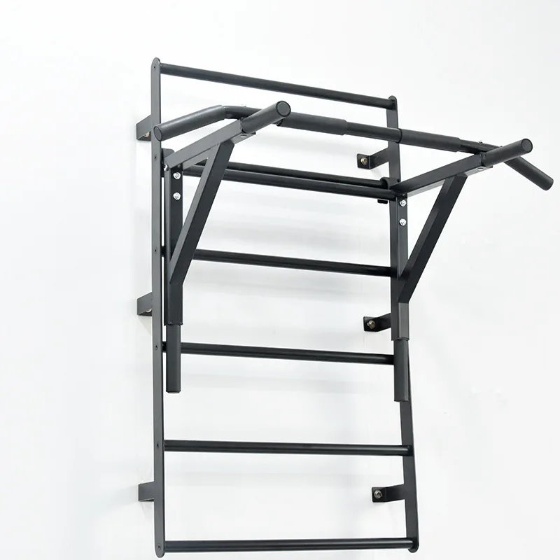 Wall Trapezoidal Single and Double Bar Pull To Upper Arm Flexion and Extension Home Comprehensive Fitness Equipment Parallel Bar